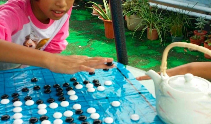 2015 年跟大女兒下過的一局圍棋
