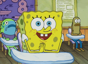 spongebob patiently waiting