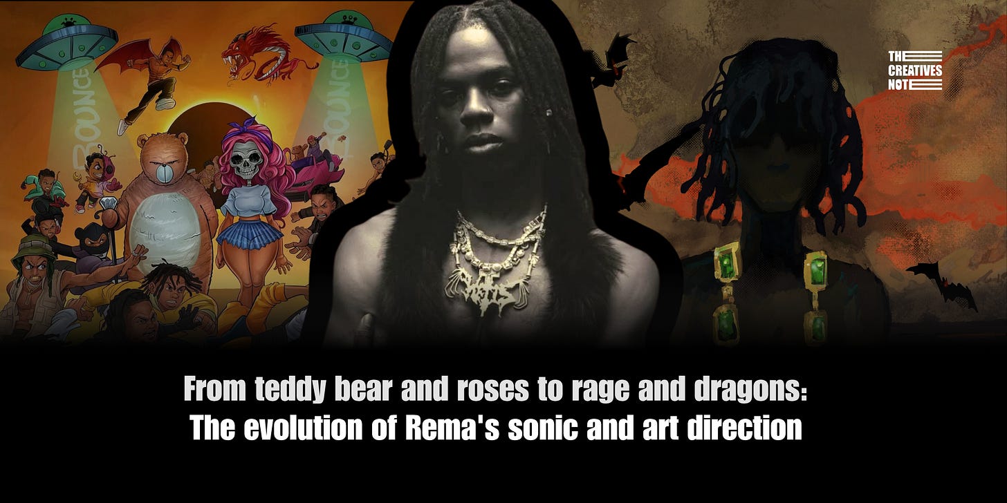 From teddy bear and roses to rage and dragons: The evolution of Rema's sonic and art direction