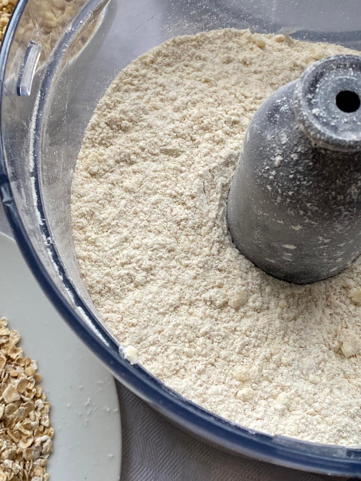 Crumble mixture in a food processor.