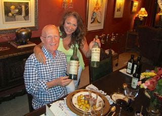 A - Jim, Patricia and the 2 old Ygay wines A - Jim, Patricia and the 2 old Ygay wines