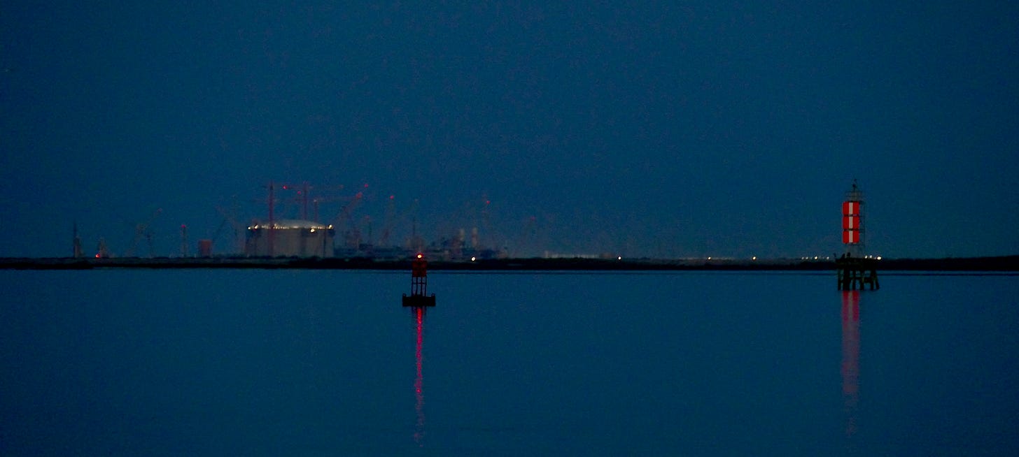 Brownsville Ship Channel at twilight Brownsville Ship Channel at twilight