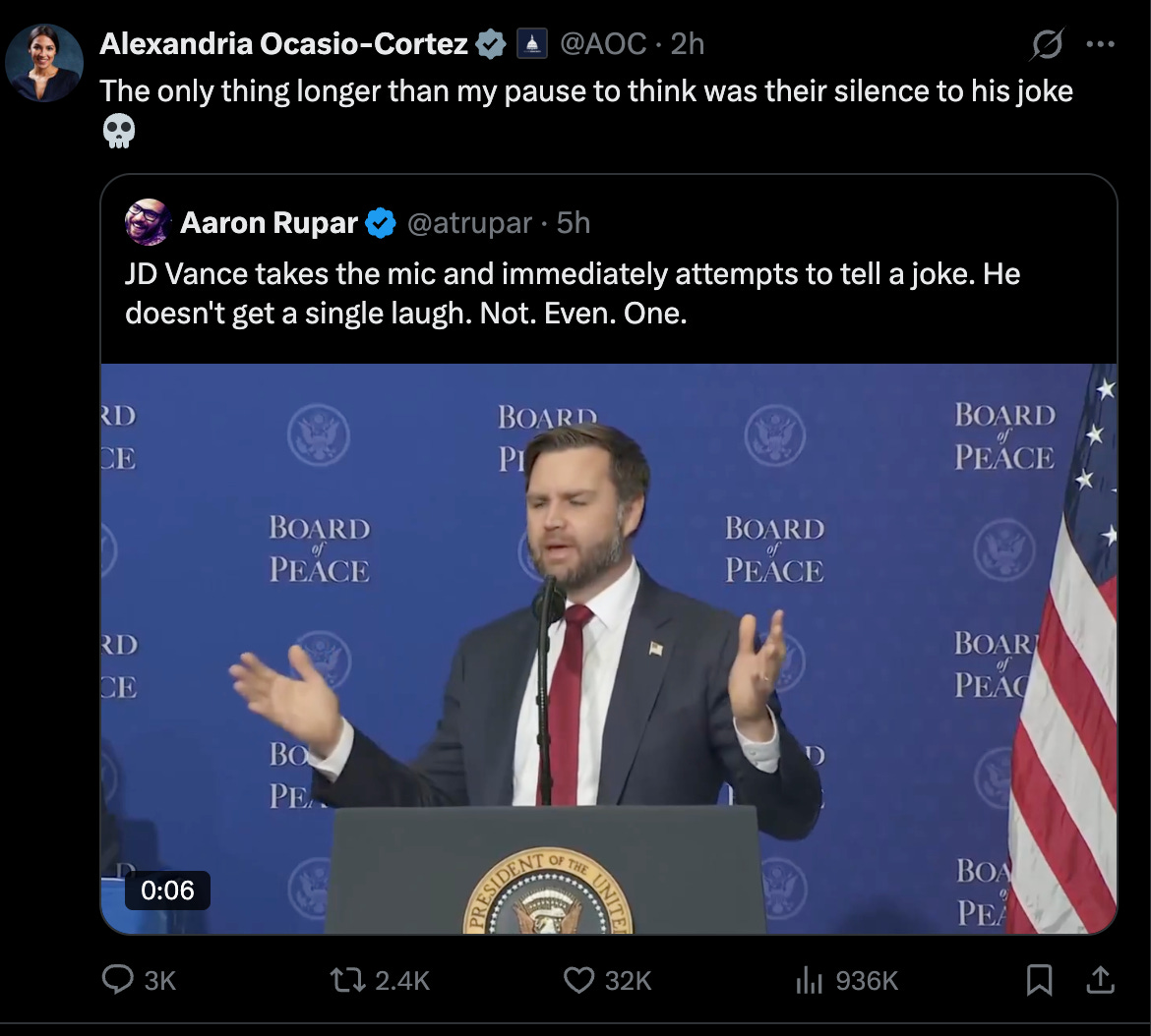AOC: The only thing longer than my pause to think was their silence to his joke 💀