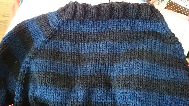 knitted raglan jumper in progress knitted raglan jumper in progress