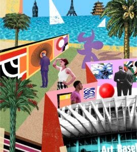 busy piece of art by Tim Robinson in New York Times