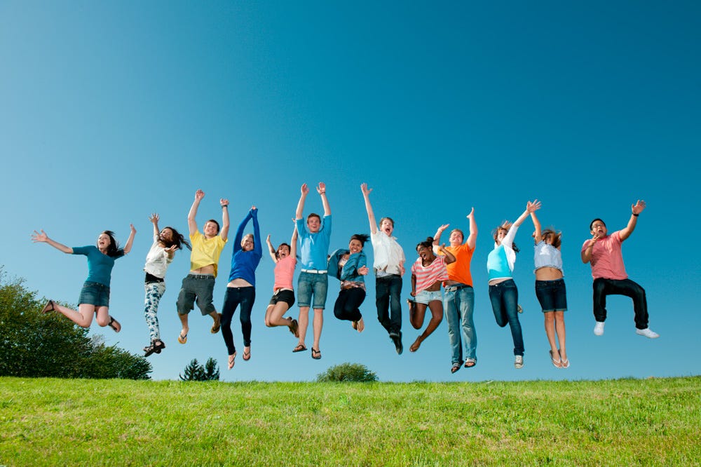 Excited College Students Excited College Students