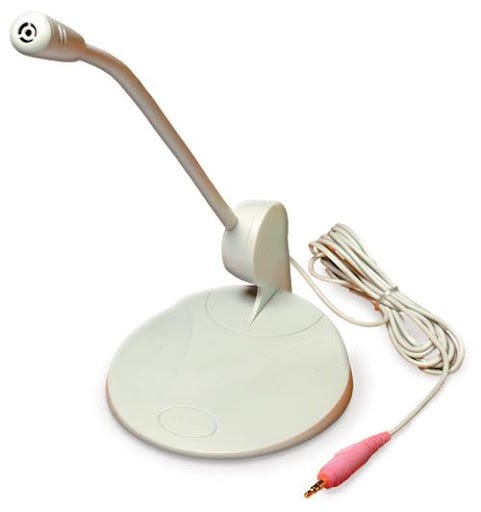 Califone AX-12 Desktop Multimedia Microphone 680 Ohms, Help students work  more efficiently on computers, Add