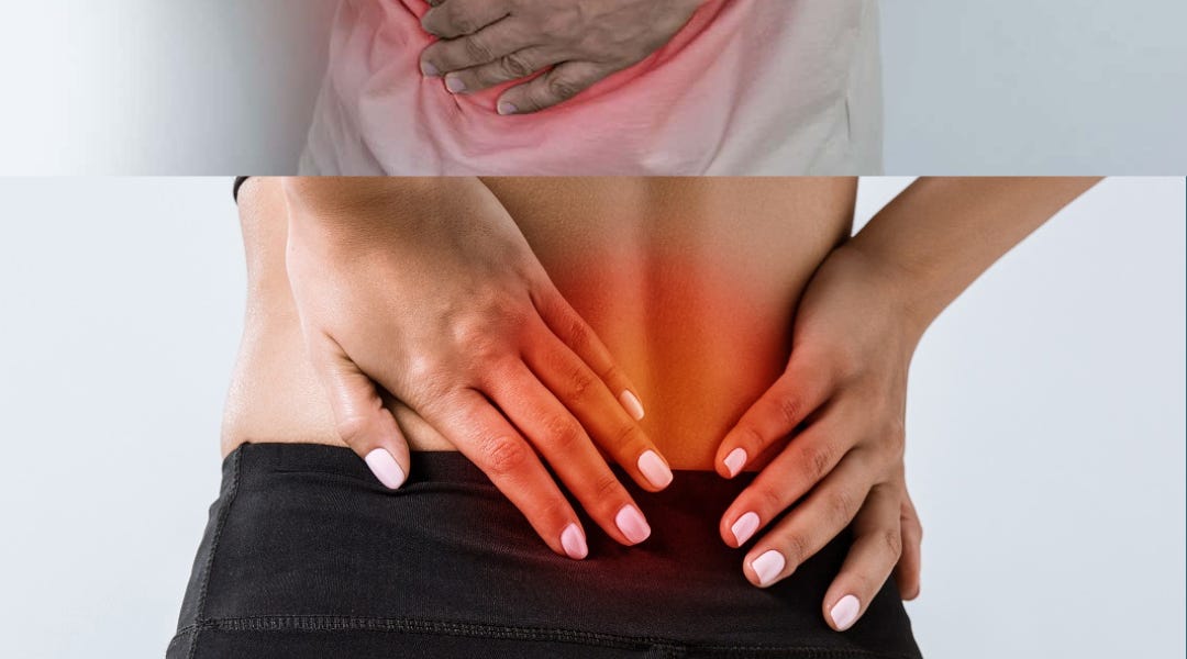 Dor Nas Costas Que Irradia Para A Barriga