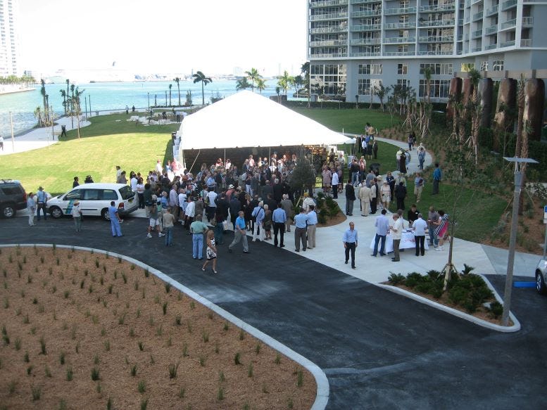 Dedication of the Miami Circle on February 23, 2011. Courtesy of Casey M. Piket