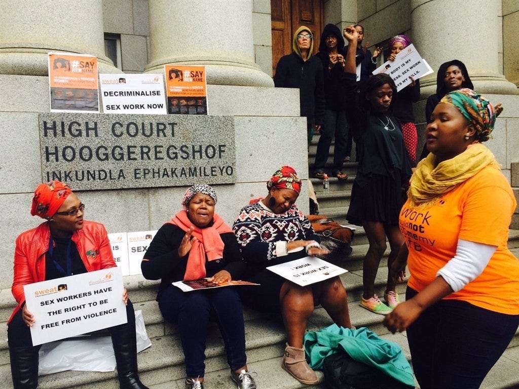 Talks to decriminalise sex work in SA begin. PHOTO: Twitter/@SweatTweets