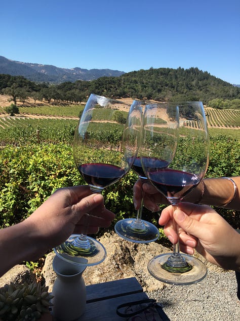 Highlights of a California Coast Wine Country Cruise on Princess Cruises including the wine country bike ride in Santa Barbara, wine tasting in Napa Valley, and sail away views of the Golden Gate Bridge..