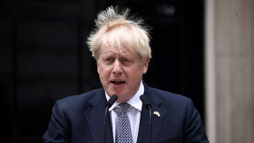 UK Prime Minister Boris Johnson announces resignation: 'Them's the breaks'  - ABC News