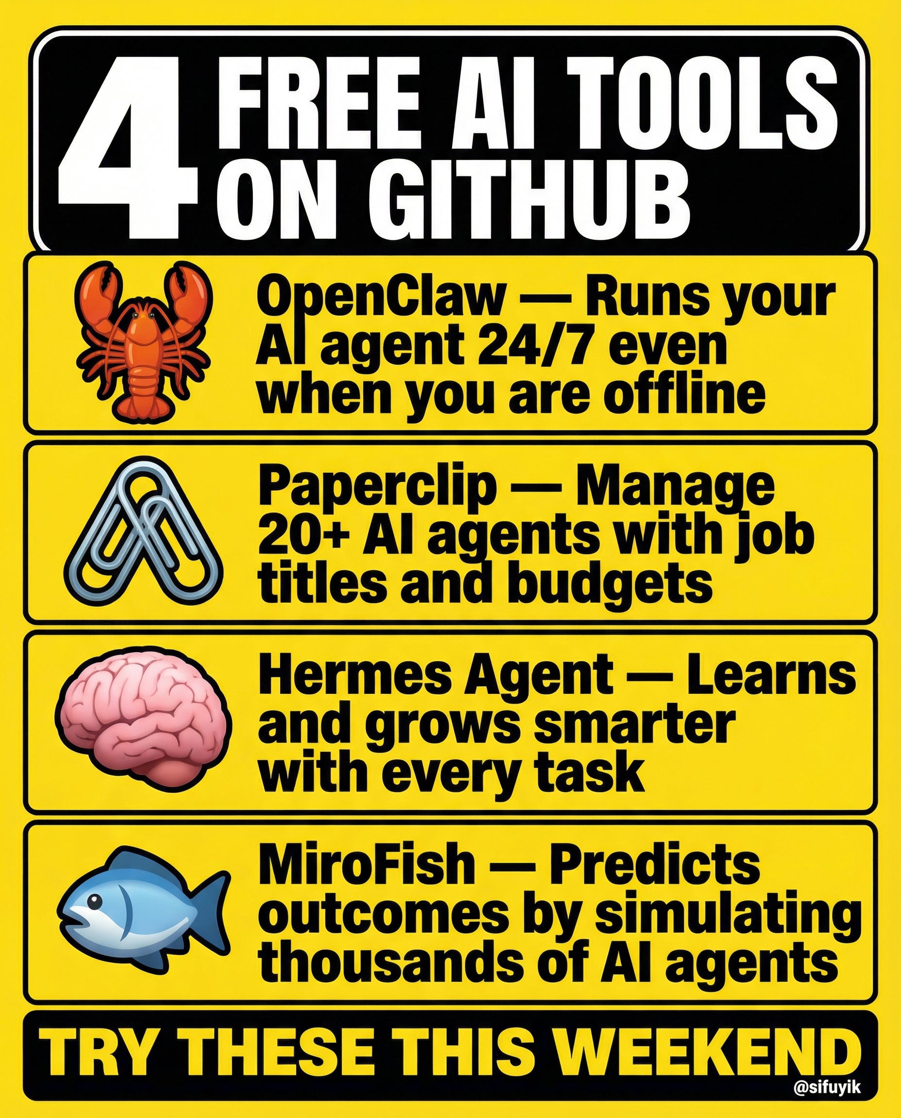 🚨 4 FREE Open Source AI Tools Dropping This Weekend On GitHub