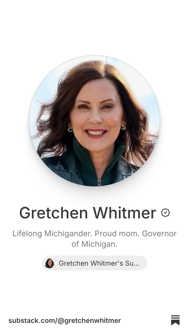 Gretchen Whitmer | Substack