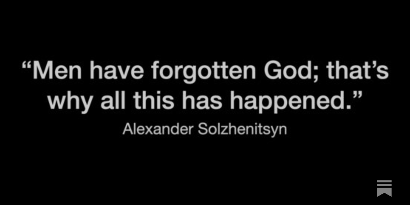 This Is What Happens When We Forget God