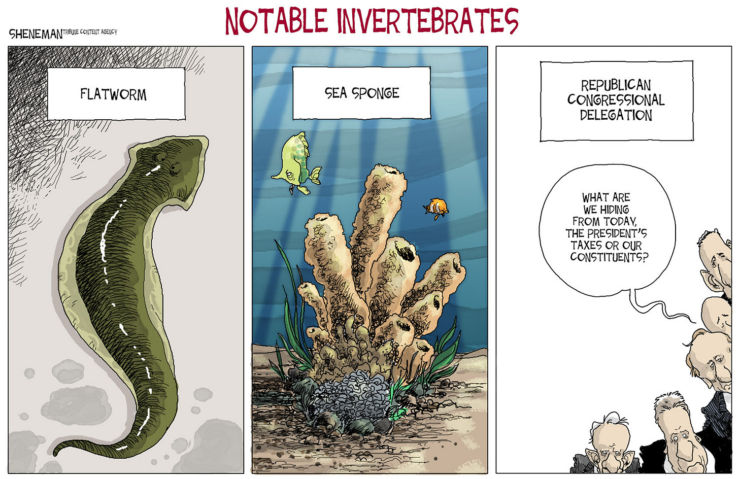 Political Cartoon U.S. Invertebrates spineless Republican Congress taxes  constituents | The Week