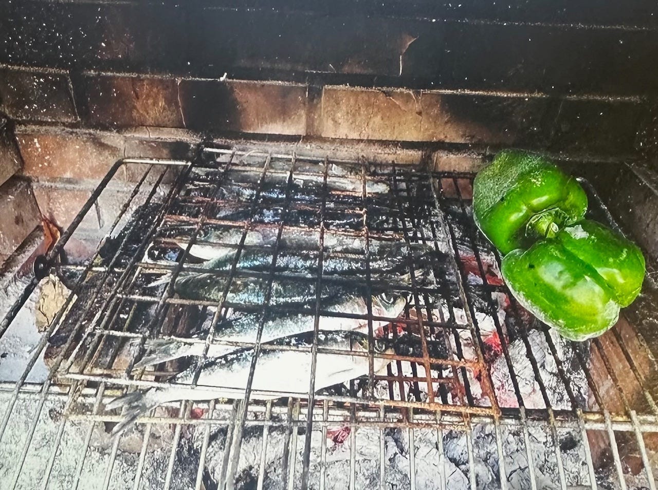 The grill! It works hard year round. Summer means sardines.