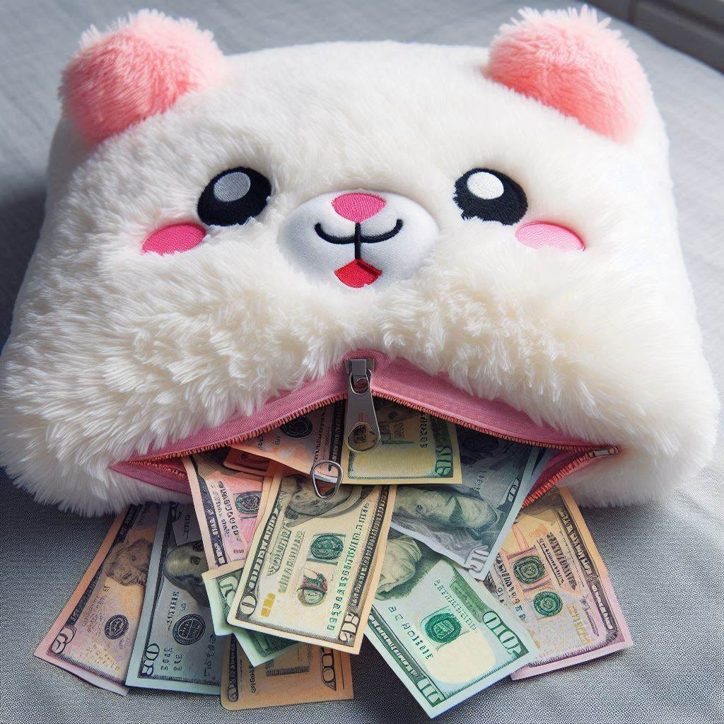 cash in a pillow