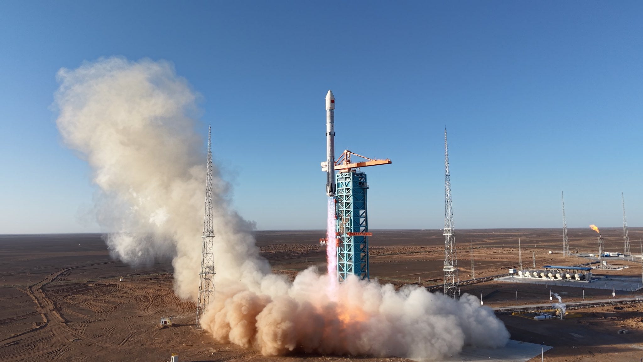 LandSpace’s Zhuque-3 Y2 vehicle lifting off from the Jiuquan Satellite Launch Center on August 18th/19th 2026.