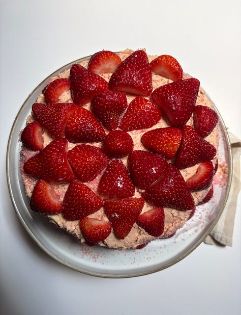 gluten-free strawberry cake perfect for birthdays