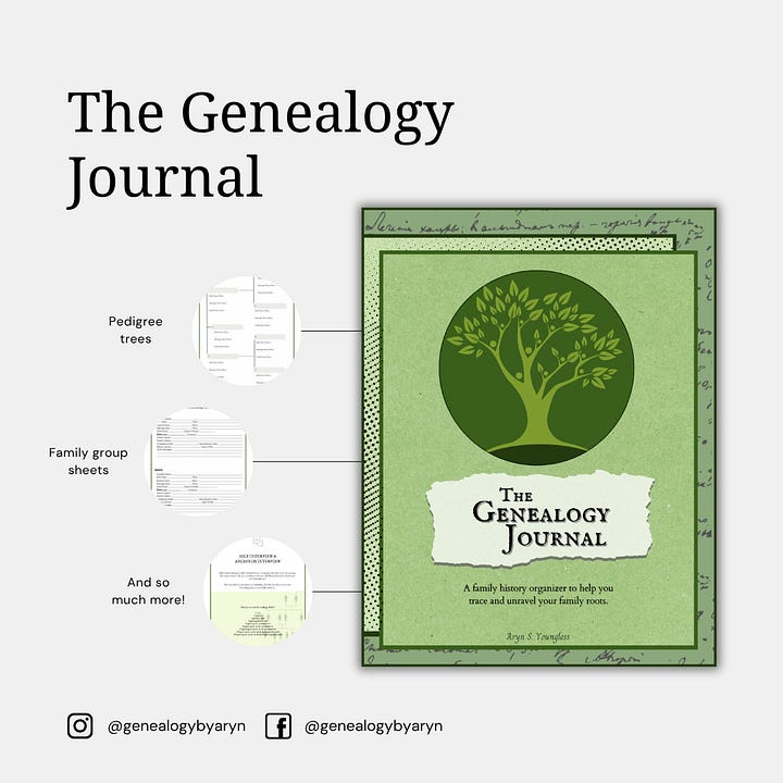 "My Mom. Her Story"; "My Dad. His Story."; "The Genealogy Journal"; & "KIDS Genealogy Notebook" -- Family History Journals