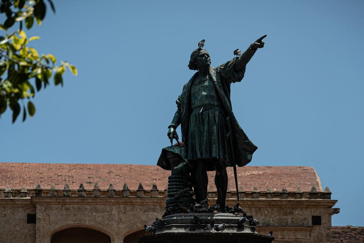 A Christopher Columbus statue in the Dominican Republic