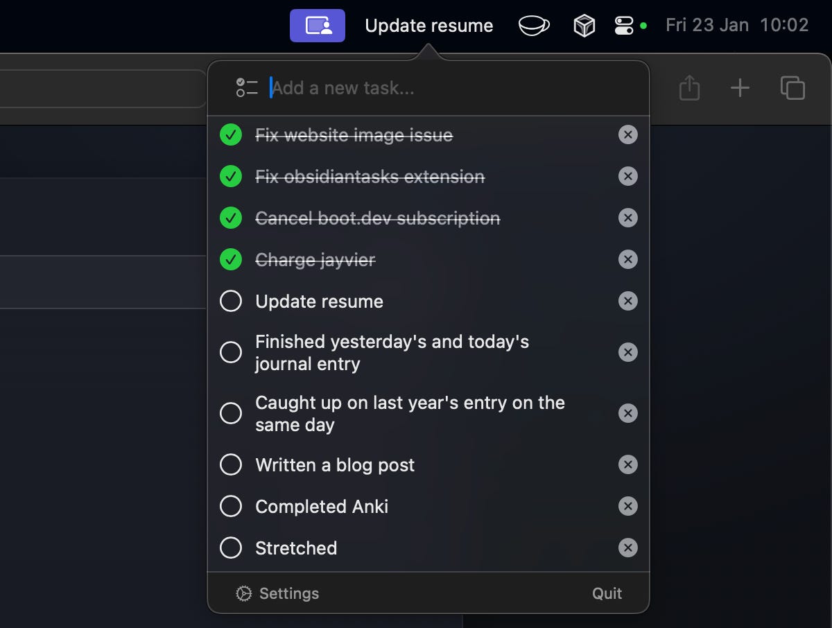The ULTIMATE Obsidian Tasks Setup - by dgore - Incremental