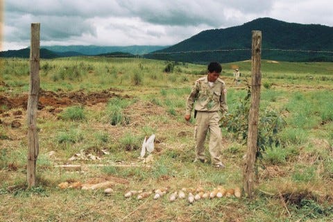 The demining goes on and on and on. This photo is from 2004. Photo: Caroline Gaylard Vroom vroom. Photo: Mark Ord