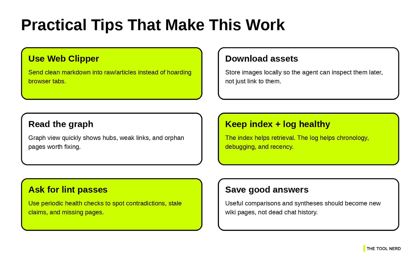 Practical tips for running the system well