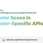 Color Management across Apple Frameworks. Part 2: Color Space in Color-Specific APIs