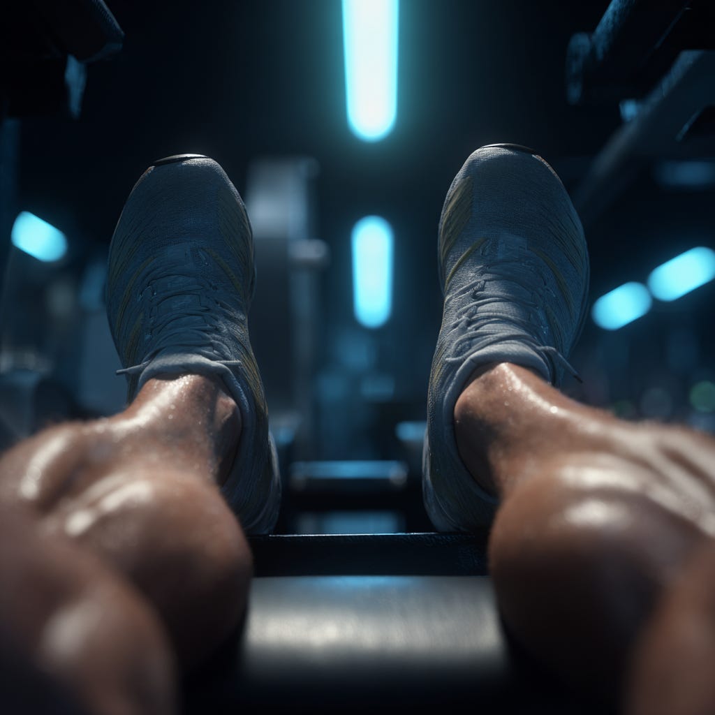 Ankle position during a set of leg curls in the gym. Ankle position during a set of leg curls in the gym.