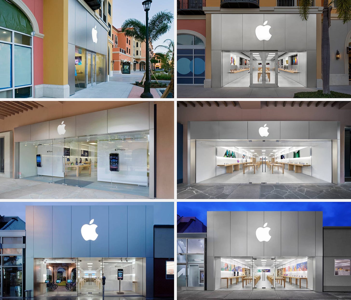 A collage of Apple Store hero images.