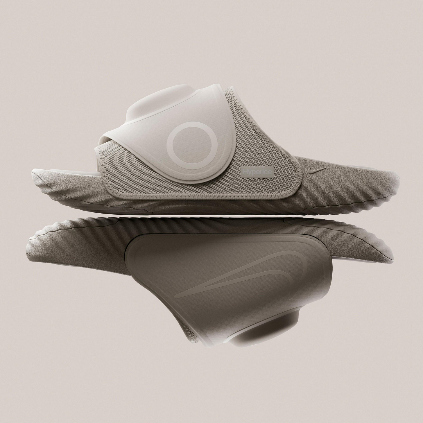 Two Nike Hyperslide shoes on top of one another