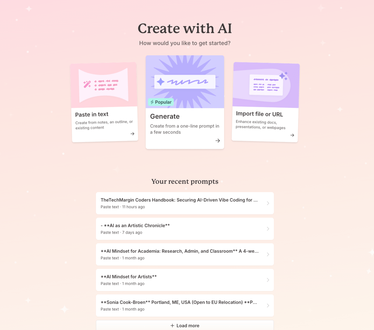 Screenshot of Gamma's Creation Engine 