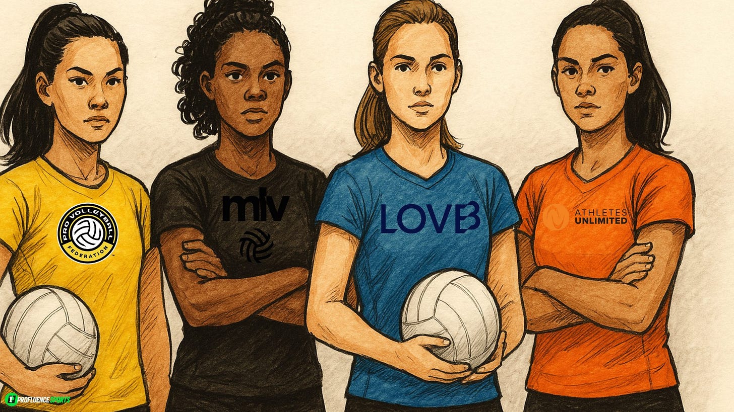 hand-drawn image of vball players