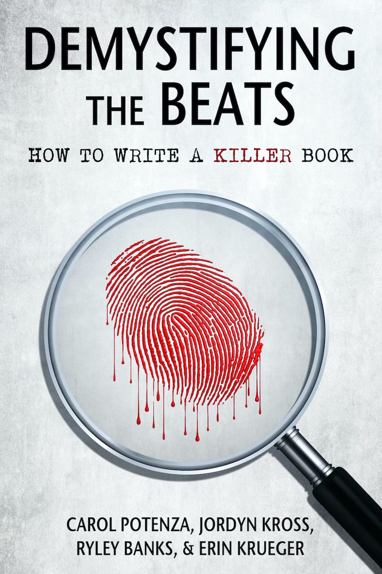 Large magnifying glass focused on a bloody fingerprint 