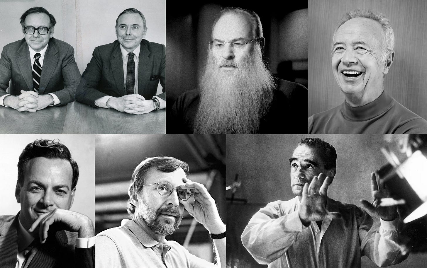 Warren Buffett and Charlie Munger, Mark Leonard, Andy Grove, Richard P. Feynman, Ed Catmull, and Martin Scorsese. Warren Buffett and Charlie Munger, Mark Leonard, Andy Grove, Richard P. Feynman, Ed Catmull, and Martin Scorsese.