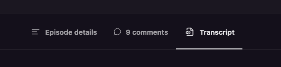 transcript tab