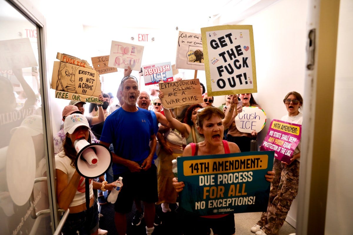 Protesters storm Susan Collins' Biddeford office after federal agent shot  man
