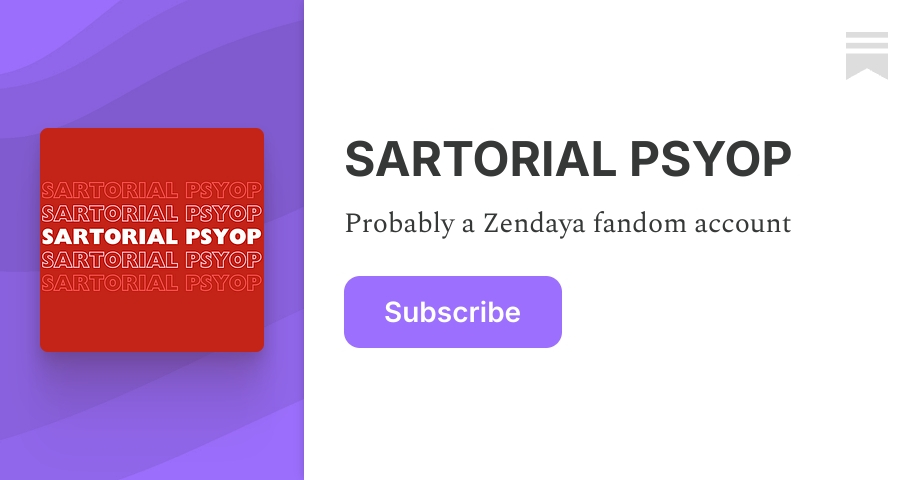SARTORIAL PSYOP | Shelby Page | Substack