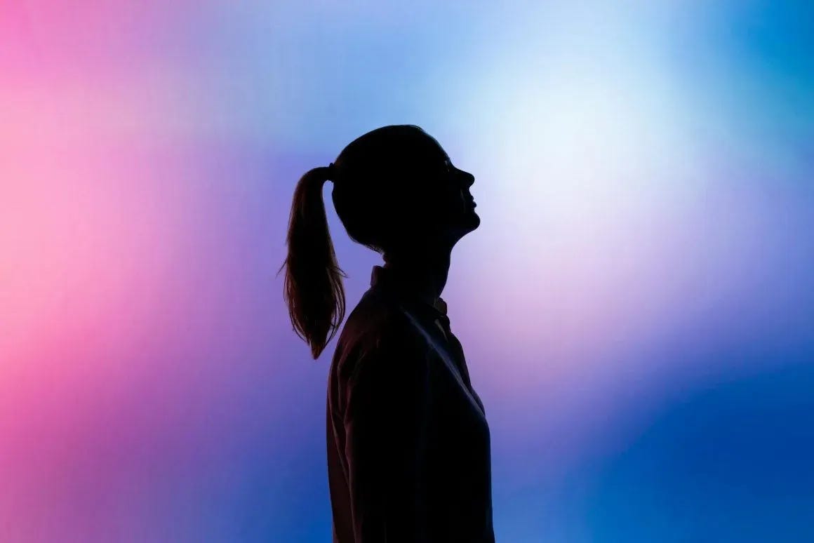 silhouette of woman silhouette of woman