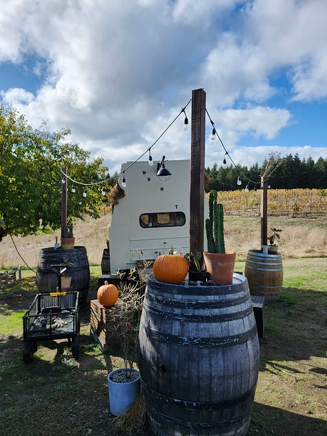 Images of winemakers and wine making equipment