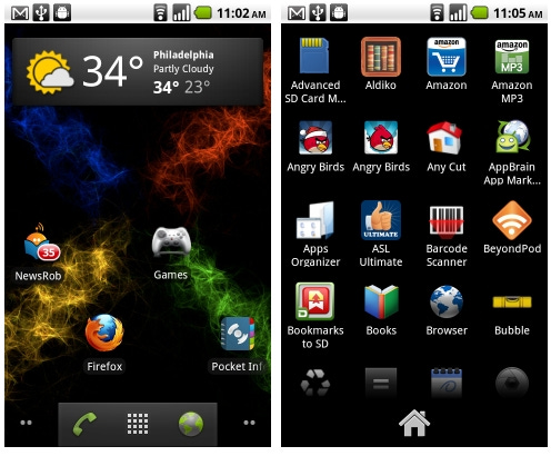Gingerbread Launcher released for Google Android 2.2 Froyo - mobiputing