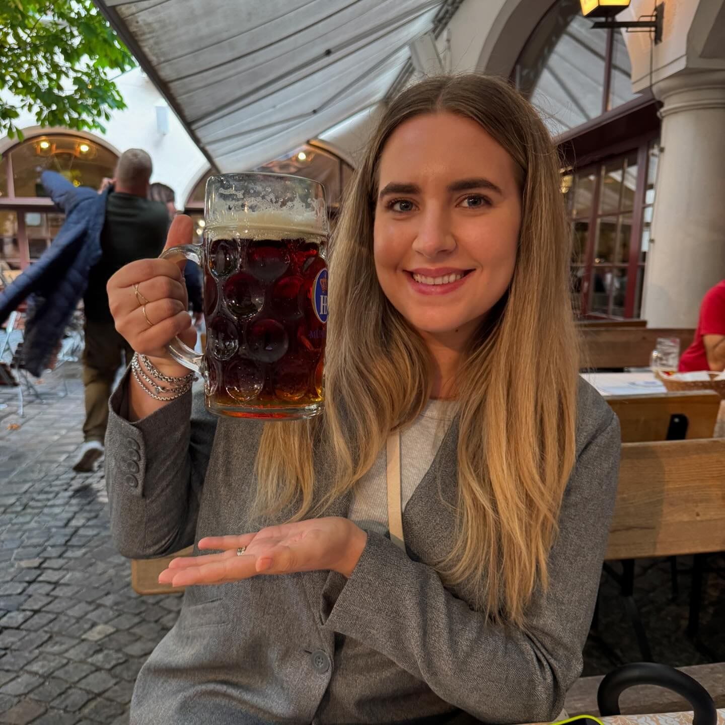 May be an image of 3 people, beer and dirndl