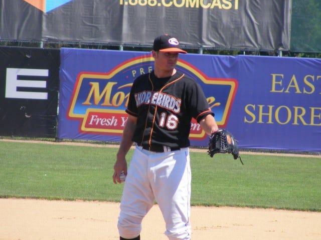 It's not where we've come to expect to see Brendan Monaghan - usually he's on the receiving end of pitches. But in two mop-up appearances as a relief pitcher Monaghan is unscored upon, even without breaking 80 on the radar gun. This was his first pitching appearance back on July 1st. It's not where we've come to expect to see Brendan Monaghan - usually he's on the receiving end of pitches. But in two mop-up appearances as a relief pitcher Monaghan is unscored upon, even without breaking 80 on the radar gun. This was his first pitching appearance back on July 1st.