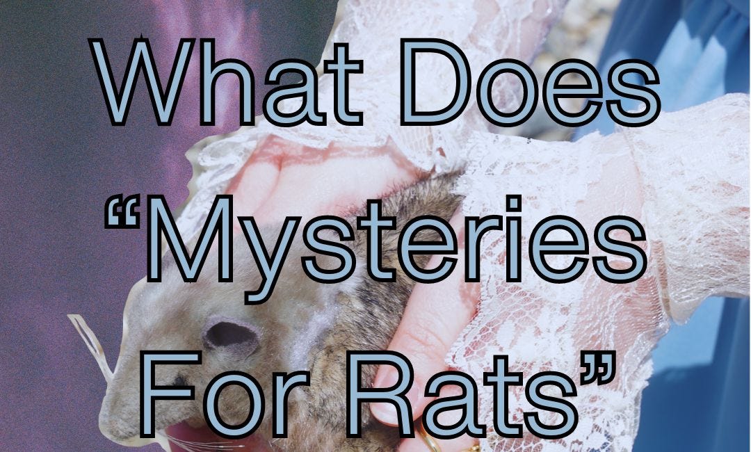What Does "Mysteries For Rats" Mean? (Part 1)