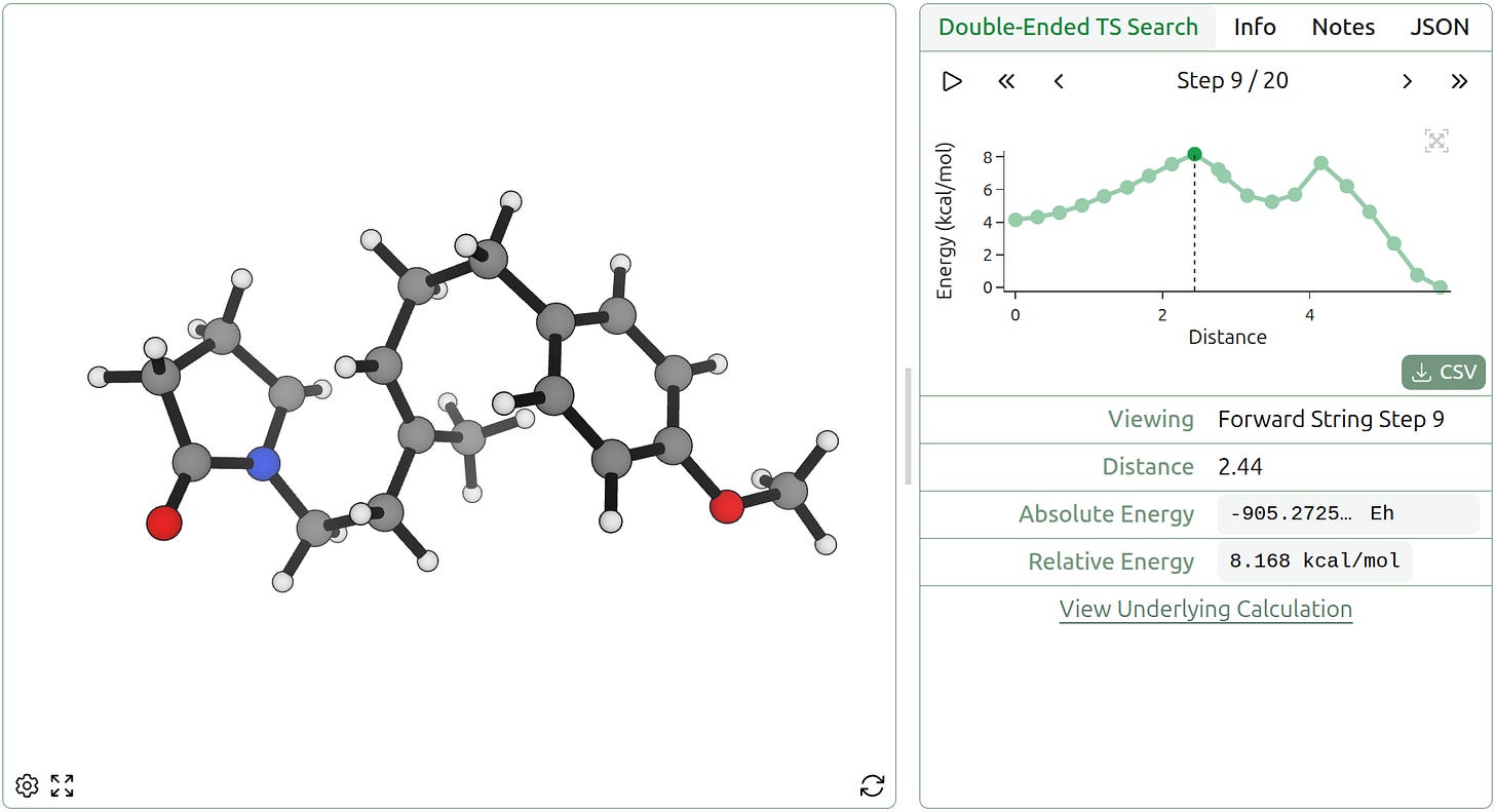 FSM calculation of Knowles polycyclization