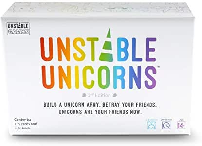 Amazon.com: Unstable Unicorns Card Game - A Strategic Card Game and Party Game for Adults & Teens: Toys & Games Amazon.com: Unstable Unicorns Card Game - A Strategic Card Game and Party Game for Adults & Teens: Toys & Games
