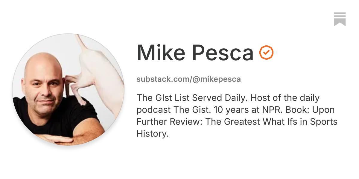 Mike Pesca | Substack