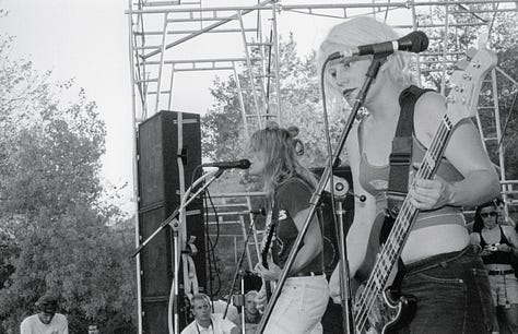 images from Warped Tour 1995 of L7, Quicksand and Civ